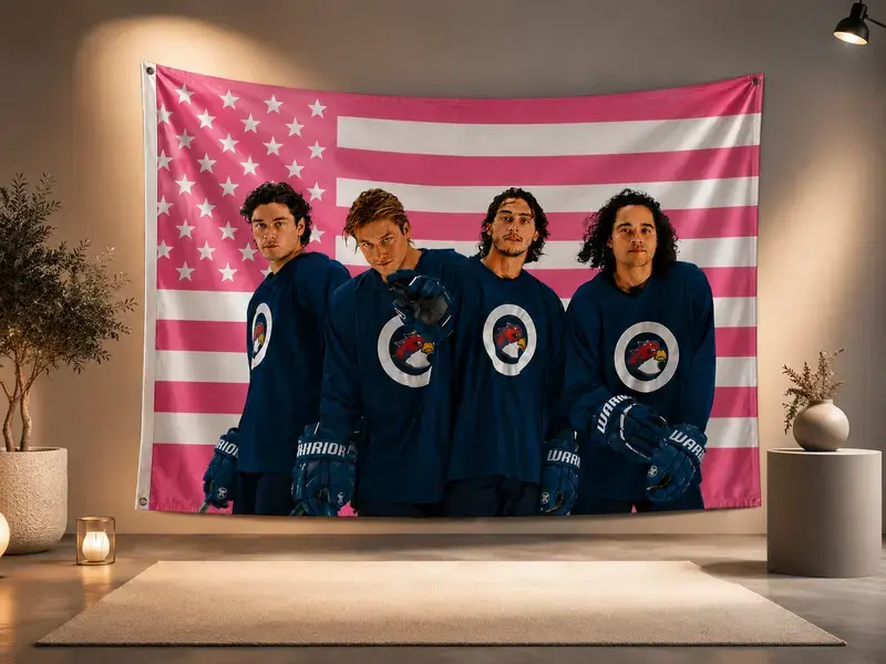 The Deal Briar Hockey Team Tapestry Flag, Graham Off-Campus , Hockey Romance Wall Decor, Campus Hockey, Briar University Hockey Photo