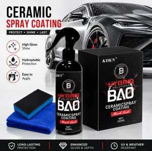 KOKN 3-in-1 Ceramic Car Coating Spray (4PCS) - Nanotechnology Formula, High-Protection Quick-Act Agent for Waterless Wash, Car Paint Polish, Scratch Repair