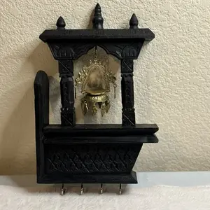 Handcrafted Wooden Key Stand with Dallu Black