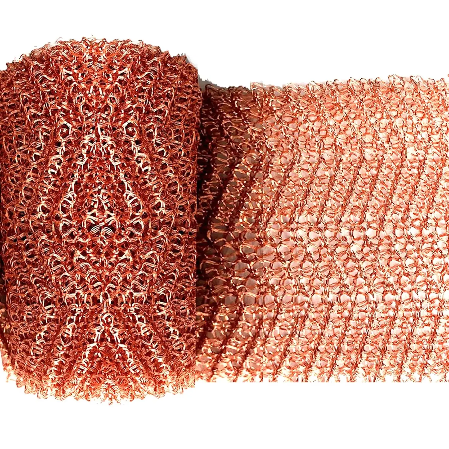 Copper Mesh Rodent Control Copper Mesh Roll, Sturdy Pure Copper Stuff-fit Wire Mesh for Gap Copper Blocker Fill Fabric 4" x 40"