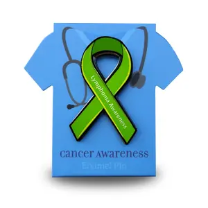 Lymphoma Awareness Ribbon Pin With Magnet