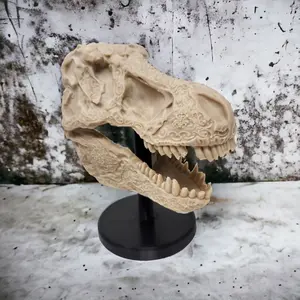 3D Printed Tyrannosaurus Rex Dinosaur Skull Replica - Prehistoric Decor, Unique Gift, Home Display Lover Ornaments
