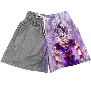 Dragon Ball Gohan Beast Shorts Men's Basketball Shorts Workout Sport Knee Pants with Pockets Athletic Sweat Walking Summer Shorts