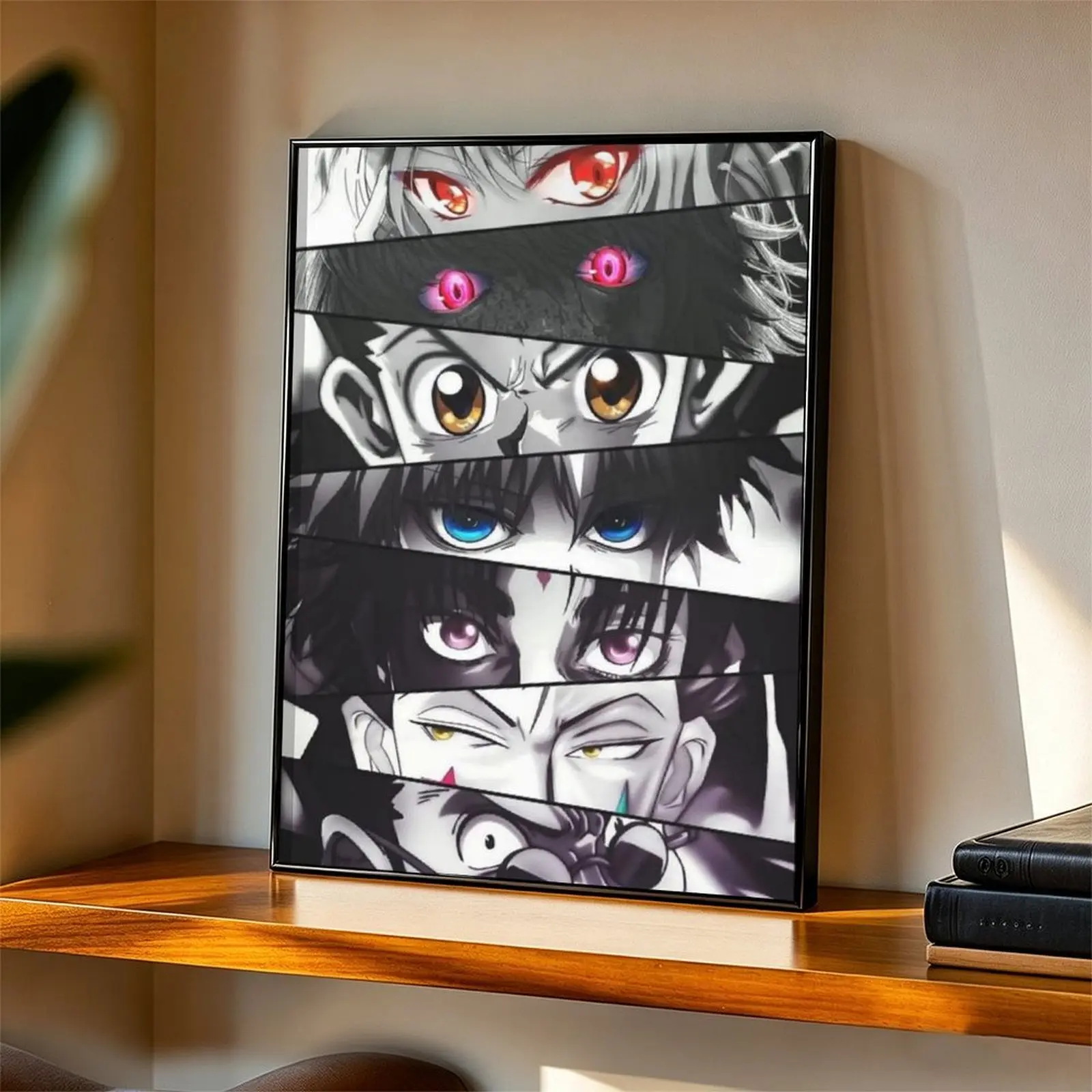 Japanese-style aesthetic anime poster featuring a close-up of Gon and Killua from Hunter x Hunter — canvas wall art, home decor.