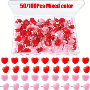 Heart Shaped Push Pins, Cute Push Pins for Wall Decor, Decorative Push Pins for Home, Office, School, Drawing & Drafting Supplies