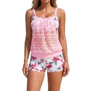 Flowy Tankini Swim Set for Tummy Control! This buttery soft swimsuits 2 piece gives a snatch look. Perfect apron belly swimsuits for curvy girls. Ditch the boring one piece swimsuit for this stretchy bathing suit women set 2026!