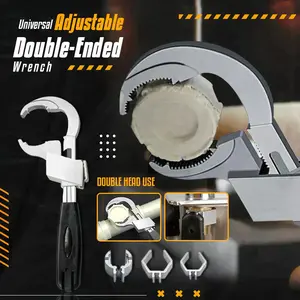 Universally Adjustable Double Open-end Wrench