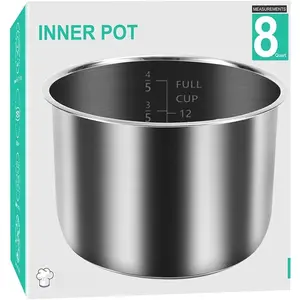 8Qt Power Cooker XL Replacement Inner Pot Stainless Steel Compatible with 8 Quart Power  Cooker Model PPC772 (or #PPC772) PPC780 (or #PPC780) and WAL3 Stainless Steel Inner Pot