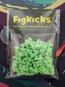 [50x] (Glow) FigKicks Lego Minifigure Heel Protectors [Hybrids]