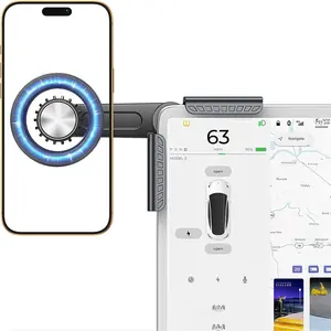 for Magsafe Car Mount, Tesla Phone Mount for Car[20 Strong Magnets]Magnetic Phone Holder for Car Tesla Phone Holder Model Y/3/S/X Accessories, No Glue Required, for iPhone 17 Pro Max 16 15 14