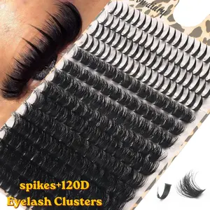 220pcs False Eyelashes Set, Including Spiky Fairy Lashes, Anime Lashes And 120D Fluffy Soft Lashes, 2-In-1 Mixed False Lashes, Create Dramatic Makeup And Enhance Your Beauty. DIY Custom Lashes At Home.