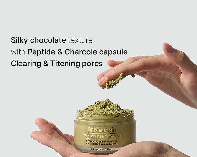 [Dr.Melaxin Official] Dubai Peptide Clay Mask - Mask for Tighten Pores, Blackheads, Sebum Control - Glass & Smooth skin Cleansing Skincare