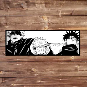 Jujutsu Kaisen Vinyl Sticker - Handmade JDM Slapper Sticker for Waterproof Window, Laptop, Kindle, and Water Bottle