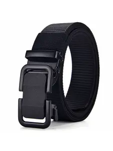 Men's Quick-Release Automatic Buckle Canvas Belt, Adjustable Tactical Waistband, Durable Anti-Wrinkle Workwear Strap, Multi-Scene Use