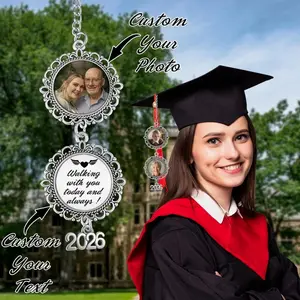 Custom Graduation Tassel With Photo Charm, Memorial Cap Accessory (2026)