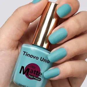 Tinovo Uno Mint Green Matte Nail Polish: Quick-drying formula, long-lasting and fade-resistant, with a durable matte finish. It makes your skin look incredibly fair and has a gentle, soft vibe—a summer must-have.
