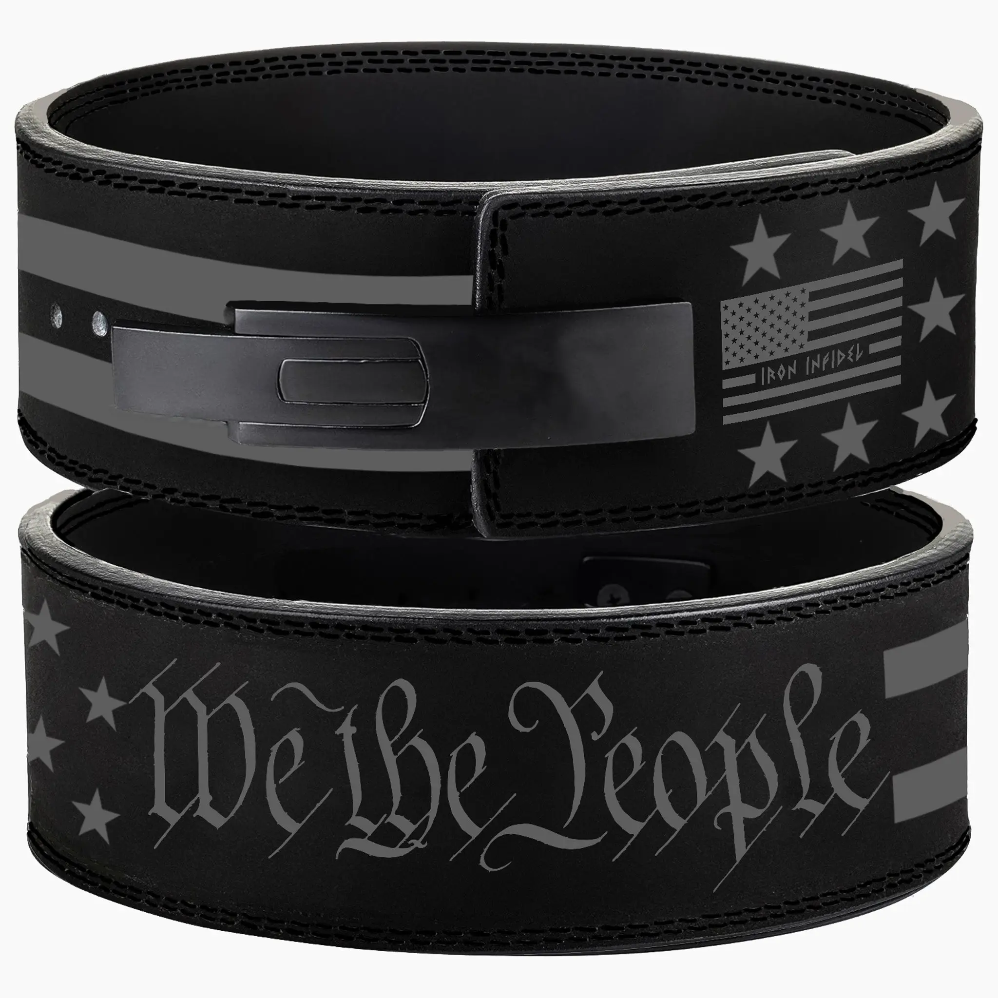 10mm Lever Weightlifting Belt for Powerlifting, Bodybuilding, Lifting, Fitness. Adjustable Steel Lever Closure for Ideal Fit. 4" Thick for Maximum Support.