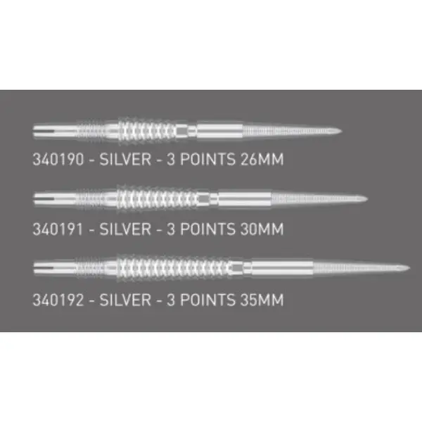 Target Darts Swiss Storm Series LNC Darts Points - Stainless Steel, Flush Fit, 3 Pieces, Three Pieces