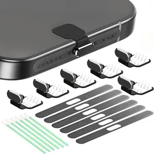 6 Pack USB C Dust Plug, Anti-Lost USB C Plug Cover USB C  Port Protector Cover with Speaker Dust Cover Compatible with , 16, 15 (Pro, Plus, Pro Max)  17