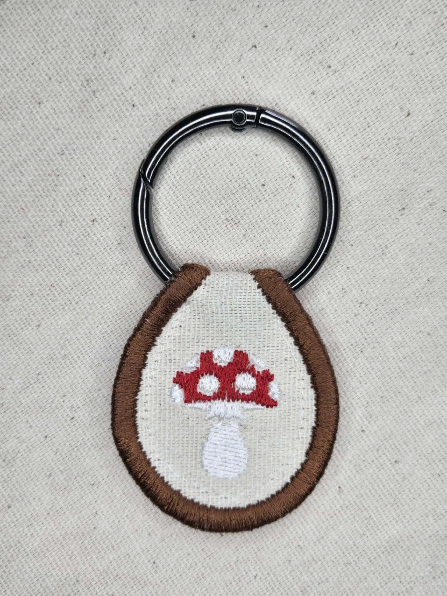 Groovy 'Shroom - Double Sided Patch Keychain, Bag Decoration, Zipper Pull, Carabiner