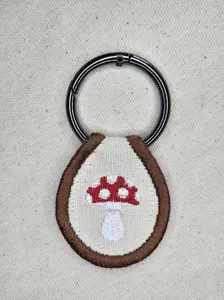 Groovy 'Shroom - Double Sided Patch Keychain, Bag Decoration, Zipper Pull, Carabiner