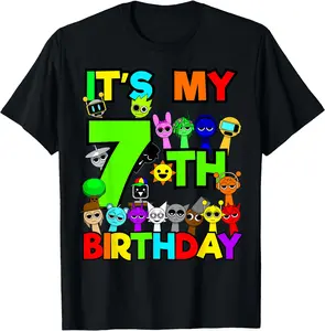 Birthday Sprunki Party Decorations 7 Year Old Girls Boys TShirt 45743 796