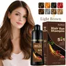 MJDJD Light Brown Hair Dye Shampoo for Gray Coverage – 3-in-1 Hair Color Shampoo, Natural Brown Hair Dye for Women & Men, Colors in Minutes, Gentle Coloring & Conditioning, Easy to Use, (200ml)