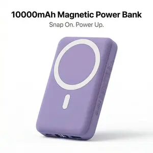 Podoru 10000mAh Magnetic Power Bank | 22.5W Fast Charging + 15W Wireless | Charge 3 Devices Simultaneously | LED Display | Portable Charger for iPhone & Android