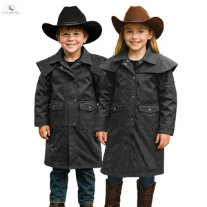 Resistance Kids Western Oilskin Waterproof Duster Coat