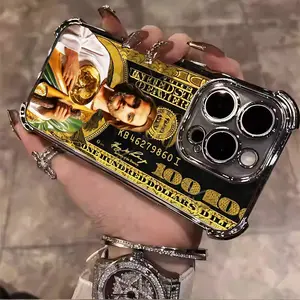 Saint Jude Thaddeus Christian Catholic Faith Mexican pilgrimage  Suitable For Aesthetic Electroplated TPU Casing For iphone 17 16 15 14 13 12 11 X XS PRO PLUS MAX AIR L1718 Four Corners Anti-Fall Transparent Casual Soft  Compatible with Samsung Galaxy S25