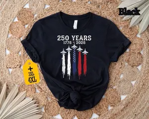 USA 250 Years Shirt, Patriotic Jet Fighter Shirt, America 250th Anniversary Shirt, Independence Day Tee, USA 1776-2026 Shirt