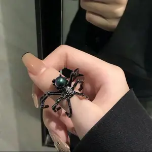Gothic Punk Spider Ring - Unisex Black Joint Statement Ring Jewelry for Casual Women's Wear