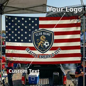 Custom Soccer Flag for Teams - Personalized Football Banner with Your Logo & Name