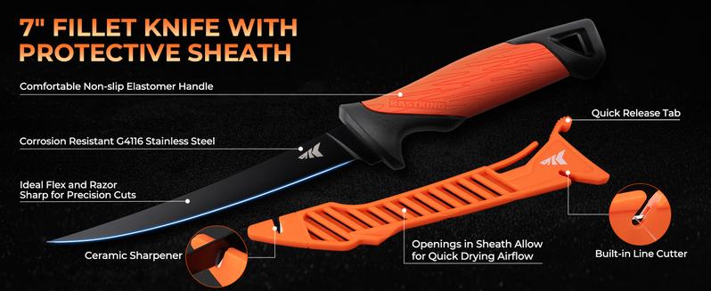 KastKing EZ Fillet Fish Fillet Mat, Anti-slip Texture With 25" Integrated Ruler, Extended Dimensions, Easy to Clean Material, Portable Storage, Fish Cutting Board