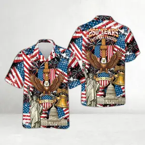 Firework 250th Anniversary Hawaiian Shirt, USACross Button Shirt, Patriotic Eagle, Statue Of Liberty, 250 Years Of Faith Freedom Gift #   TikTokMadeMeBuyIt #   PatrioticStyle #   USA History # 250th Anniversary # Hawaiian Shirt