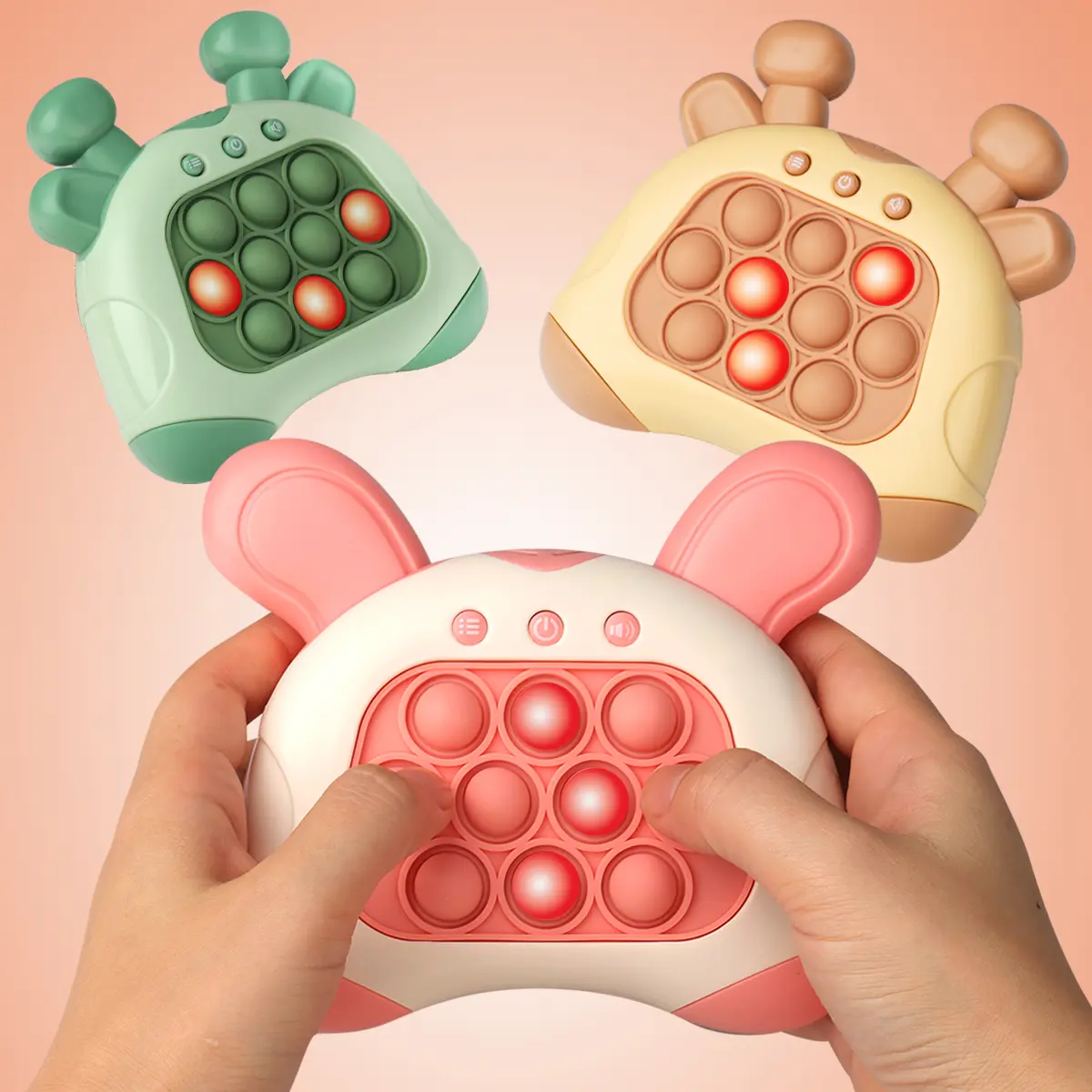 Fast Push Quick Press Game Toy for Kids 3rd 2024 Version Generation Cute Animals Pop Its Pop Tube Interactive Fidget Sensory Toys Hand Eye Coordination Enhance Memory Perfect Christmas Gifts for Kids 8-12 Multiplayer Showdowns