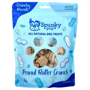Spunky Pup All Natural Dog Treats, Crunchy Biscuits, Peanut Butter Crunch , 10 oz (283 g)