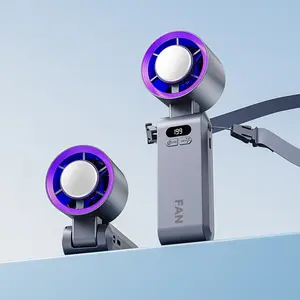 ice fan Portable Handheld High Speed Fan 199 Adjustable Levels Foldable for Summer  Travel Vacation Essentials& Outdoor Activities  cool fan