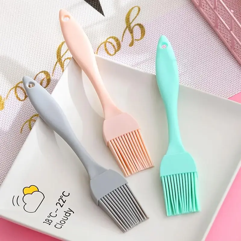 1pc Silicone Oil Brush, Household Baking Brush, Outdoor BBQ Brush, Kitchen Accessories Tools, DIY Baking Tool, Cream Brush, Varsity Brush, Cooking Utensil, Kitchen Gadgets