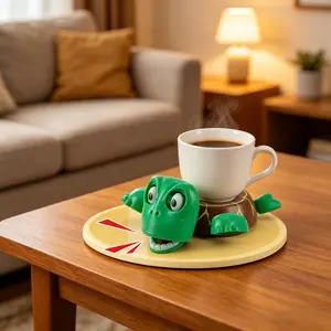 Adorable Screaming Turtle Cup Mat Toy, Soft Squeeze Stress Relief Toy, Novelty Desktop Ornament & Creative Exquisite Gift