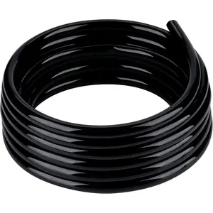 Black Vinyl Tubing 1/4" ID x 3/8" OD - 100  PVC Flexible Plastic Tube Hybrid Hose, Transfer Water Air Oil for Pond Fountain Garden,  and