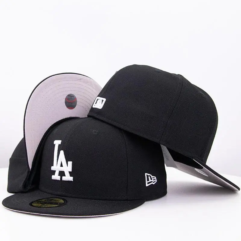 Men's Los Angeles Dodgers New Era Black 59FIFTY Fitted Hat Men's Los Angeles Dodgers New Era Black 59FIFTY Fitted Hat