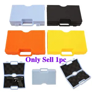 1pc Mini Pistol Model Display Case with Foam - Portable Pistol Organizer Box for Storage & Travel, Desktop Holder, Gift Idea