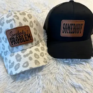 Combo 2 Hat Somebody Somebody's Problem Camo Print Trucker Hat Cotton Couples Snapback Gift for Him Her 56-60 cm Size