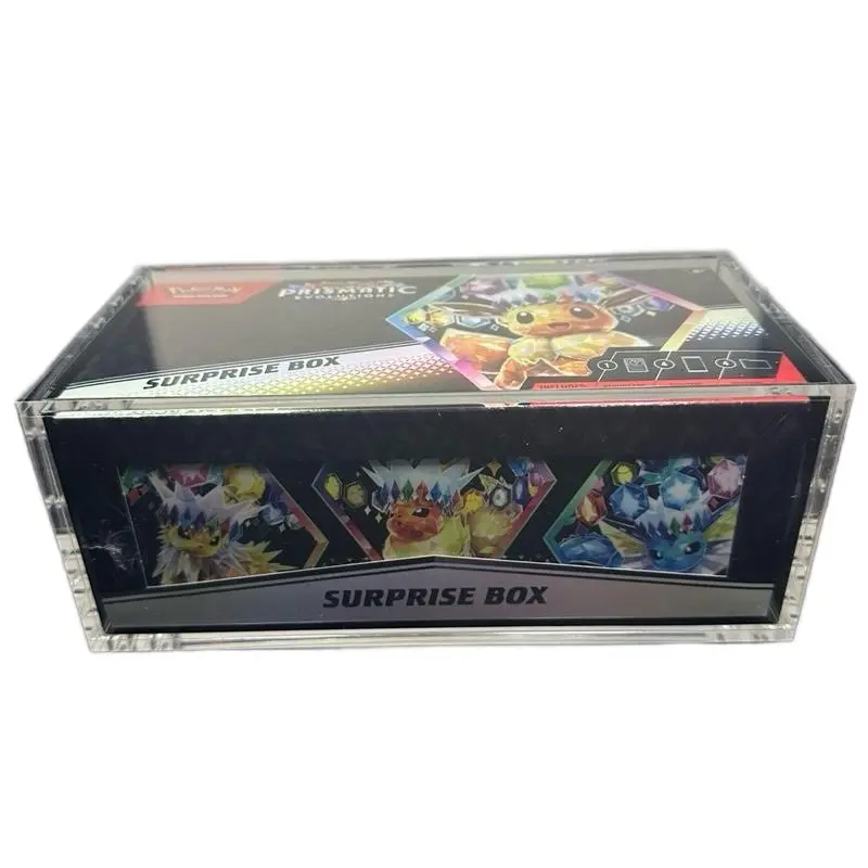 Prismatic surprise box acrylic case with magnetic lid-Acrylic Case ONLY- Pokemon Cards not included Prismatic surprise box acrylic case with magnetic lid-Acrylic Case ONLY- Pokemon Cards not included
