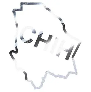 Mexican State Map Outline Chihuahua Vinyl Decal Sticker UV & Waterproof Bumper Window Laptop Automotive Water Bottle Gift accessories – SILVER CHROME 5.5"