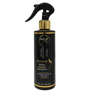 NAZZ Leave-In Wheat Protein Treatment 237ml - Naturally Detangles & Strengthens Hair with Hydrolyzed Protein for Smooth Radiant Results - Haircare Frizz