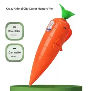 Cartoon Judy Carrot Voice Recorder Pen, Learning Writing Toy for Kids, Animal City Themed Stationery, Educational Supplies