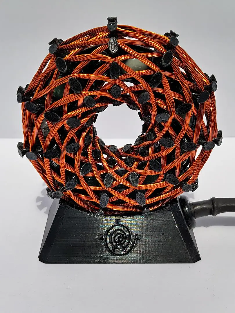 Astra Frequency Coils LLC The Shadowfire V1 Astra Coil Etherlite Edition Precision-Wound Copper Coils & Crystal Blend for Emotional Balance & Stress Relief with Purple Amethyst and Crystal Quartz