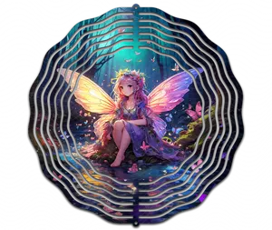 Aurora of the Whispering Wings Wind Spinner – Fairy Garden Wind Spinner